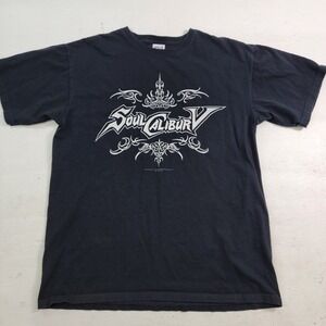 Soul Calibur Video Game Promotional Graphic T-Shirt‎ Black Sz L PROMO RARE EUC